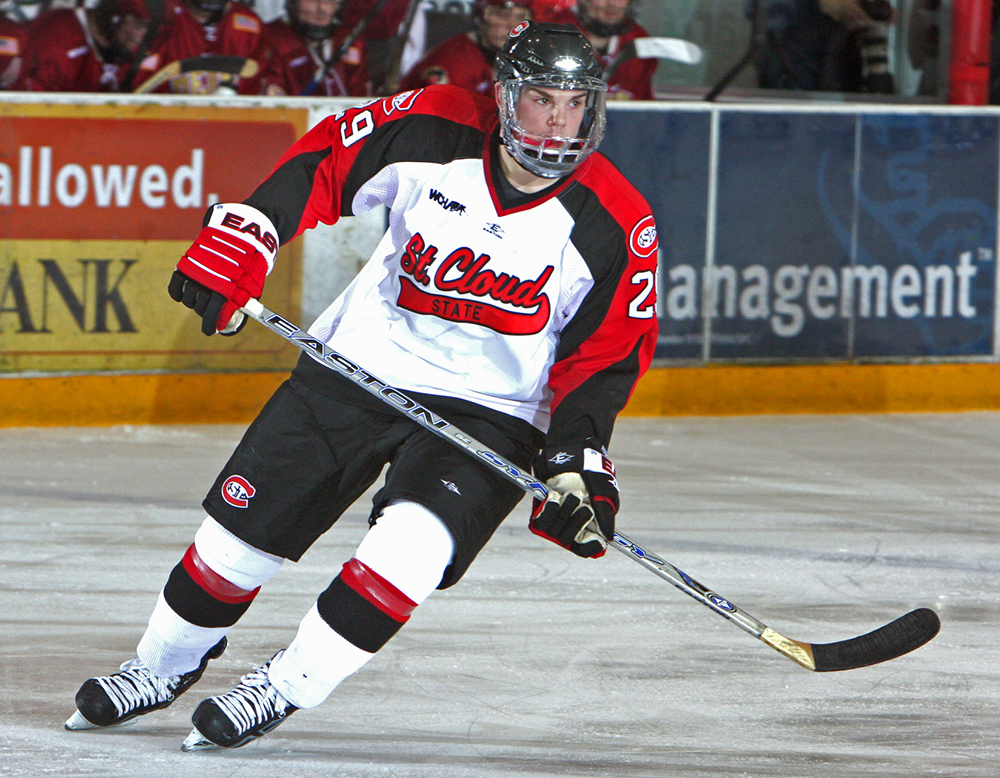 First-year player Drew LeBlanc skates at the National Hockey Center in 2008