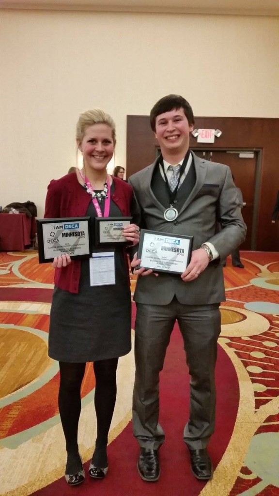 Abby McDonald and Wyatt Lemon took second place in business to business marketing.