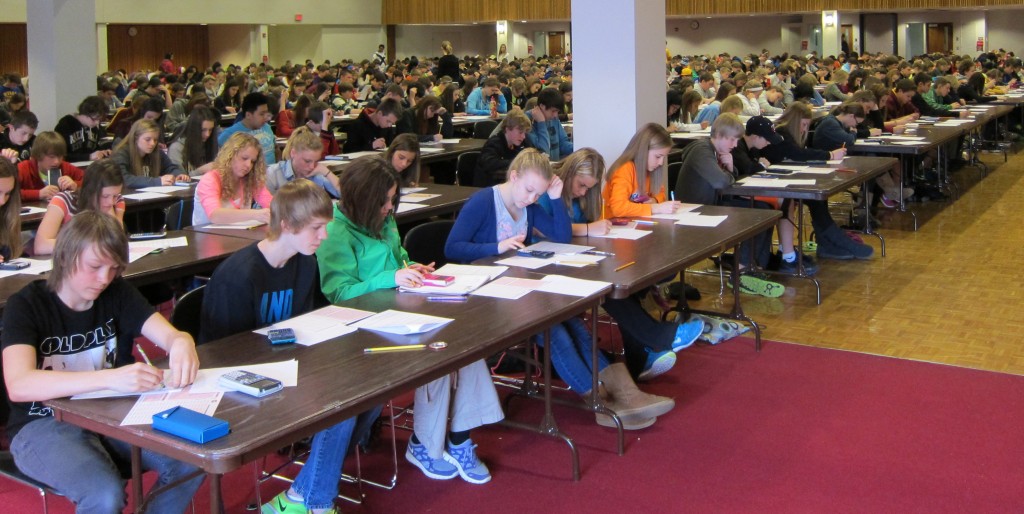 Students from all over the state come to St. Cloud State to compete in the SCSU Math Contest. 