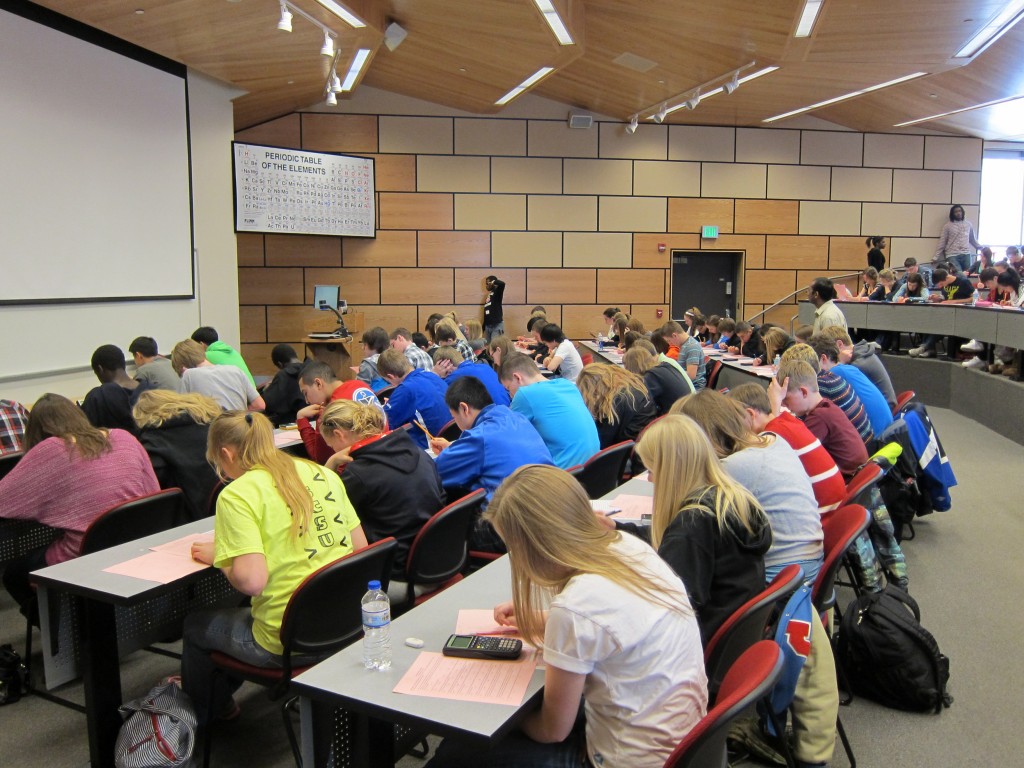 Minnesota math students competing in 2014. 