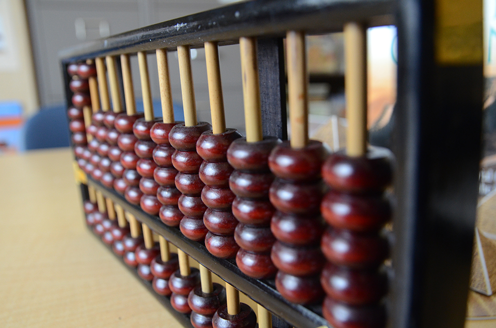 Kevin Beneke developed a lesson around the abacus for students to use while learning about ancient Chinese culture. 