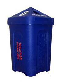 An example of the KAB branded recycling containers that will be place throughout St. Cloud State's sports facilities. 