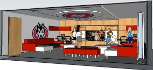 Henrickson kicks off campaign for women's athletic lounge