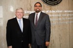 President Potter with Department of Education Secretary John B. King, Jr.