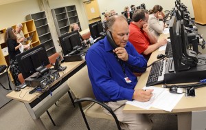 Calling bank assists with student registration