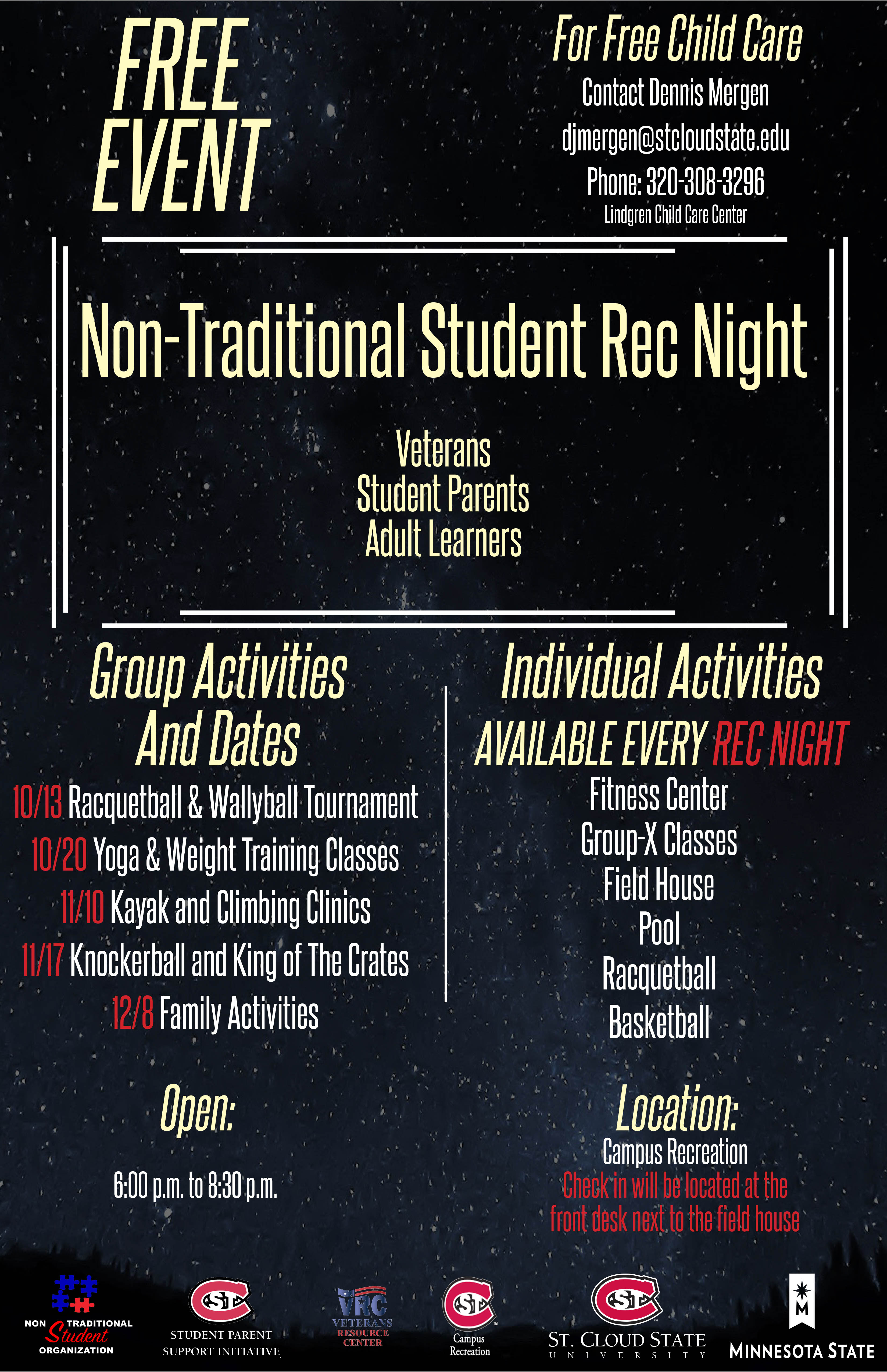 VRC teams up to offer Non-Traditional Student Rec Nights – St. Cloud ...