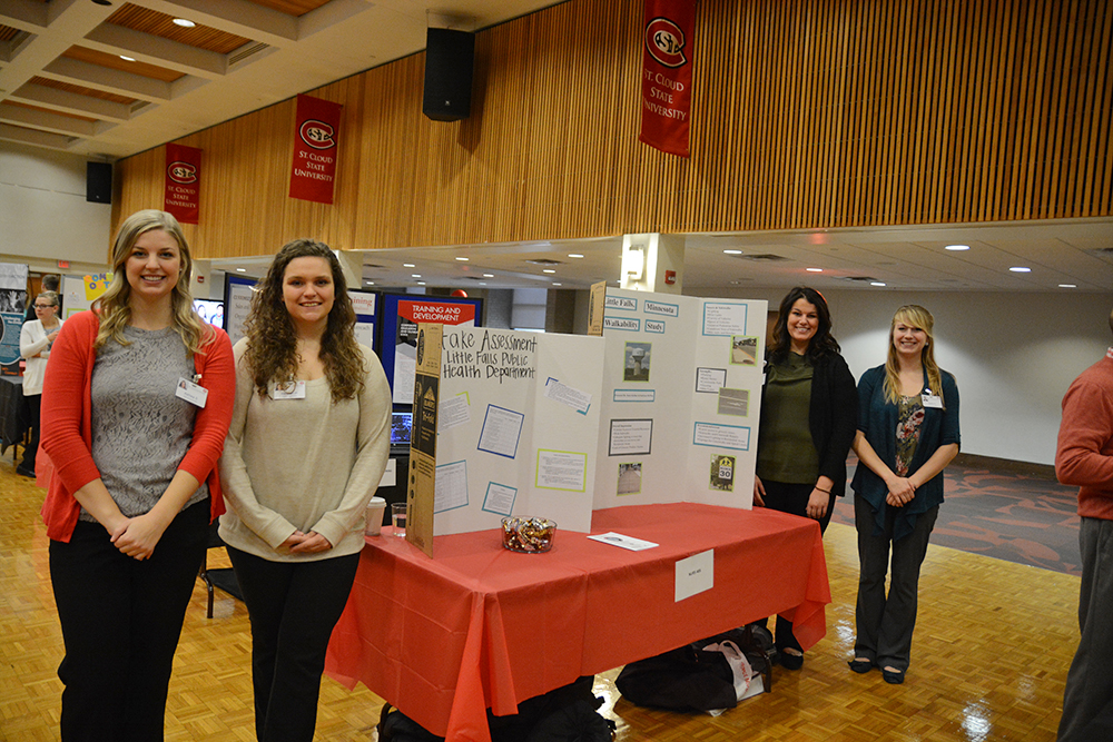 Nursing students with their displays at the Community Engagement Celebration