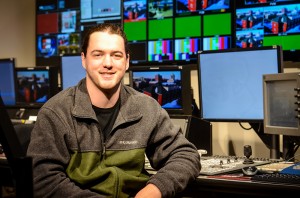 Mass communications major directs live broadcasts 