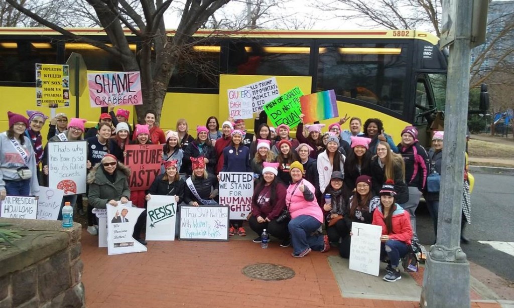The St. Cloud contingent at the Women's March on Washington