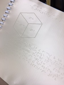 A page of the braille version of the Math Contest exam. Submitted photo