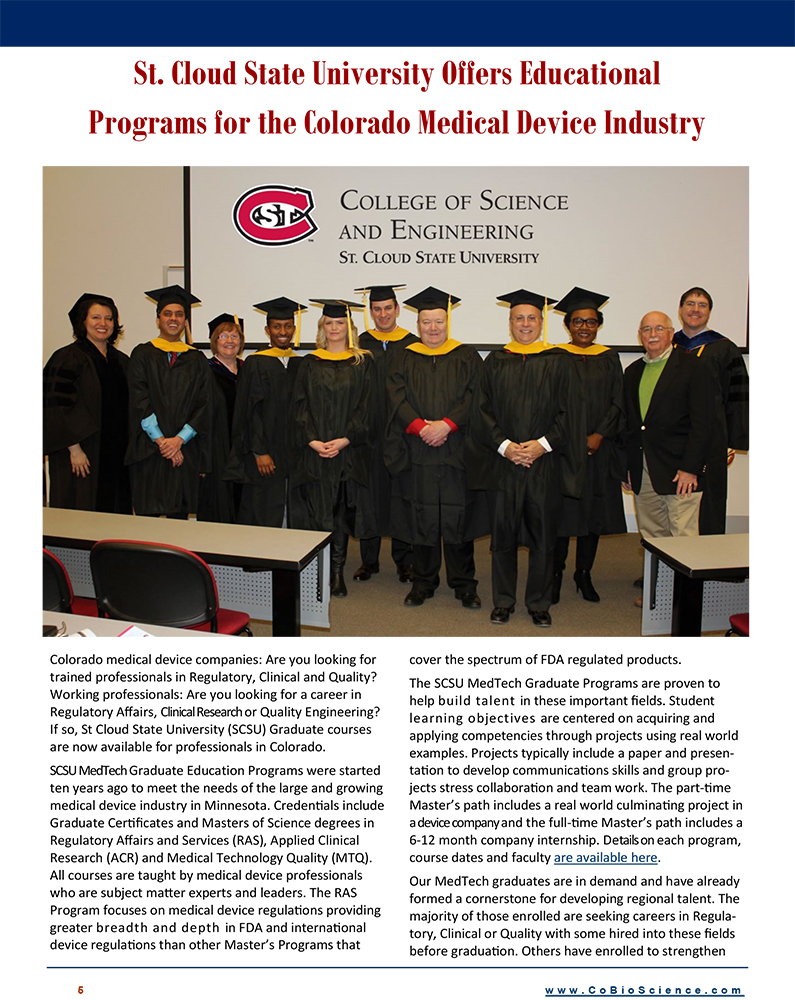 Colorado Business Science newsletter