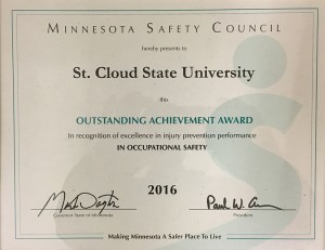 St. Cloud State earns Governor’s Safety Award 