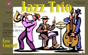 Jazz Trio to perform on Tuesday Oct. 3