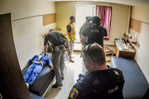 Police search dorm room