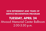 Retirement and years of service event is April 24