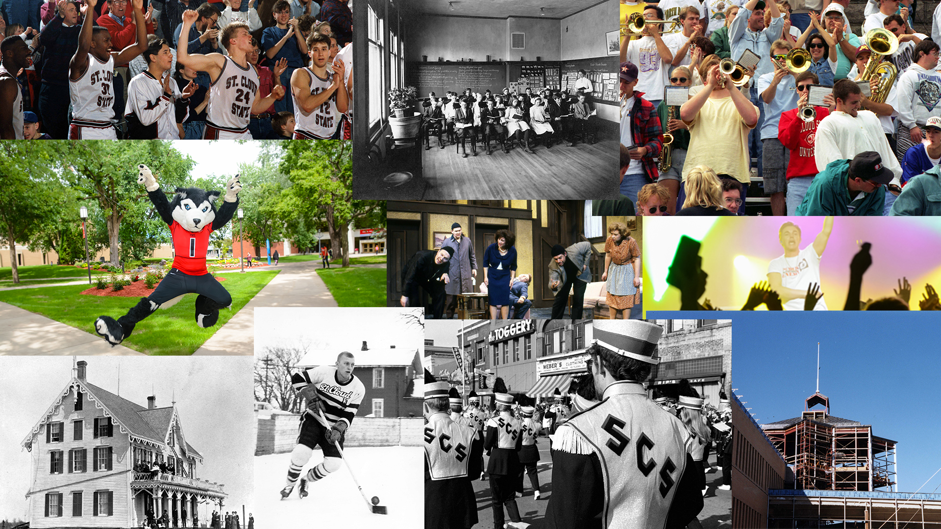 Photo collage of historic photos