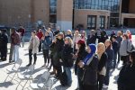 Attendees listen to speakers during the Christchurch attack remembrance event