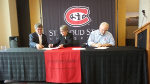 St. Cloud State, businesses celebrate grant signing