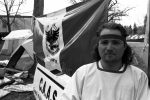 Jerry Lopez, MEChA, during hunger strike, St. Cloud State University, May 1995