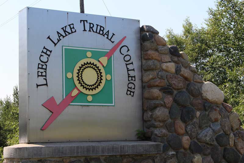 Leech Lake Tribal College sign