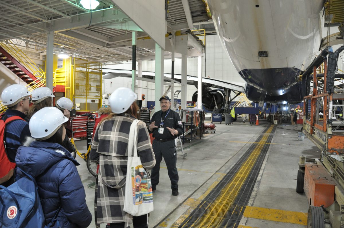 Delta Airlines hangar tour.