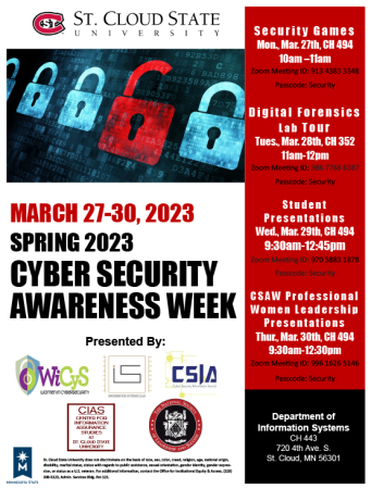 Cyber Security Awareness Week – Spring 2023 – St. Cloud State TODAY