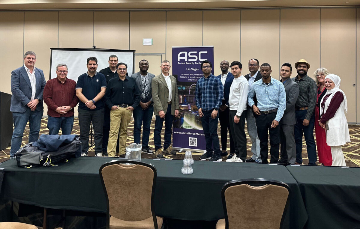 CIAS faculty Mark Schmidt & 10 students presented at the 23rd annual Security Conference in Las Vegas. 