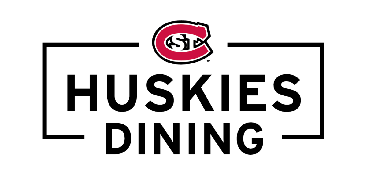 St. C Logo above Huskies Dining text